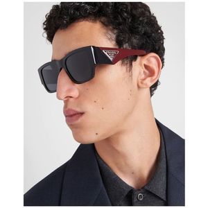PRADA PR10ZSF 11F5S0 Black Etruscan Marble Dark Grey Sunglasses